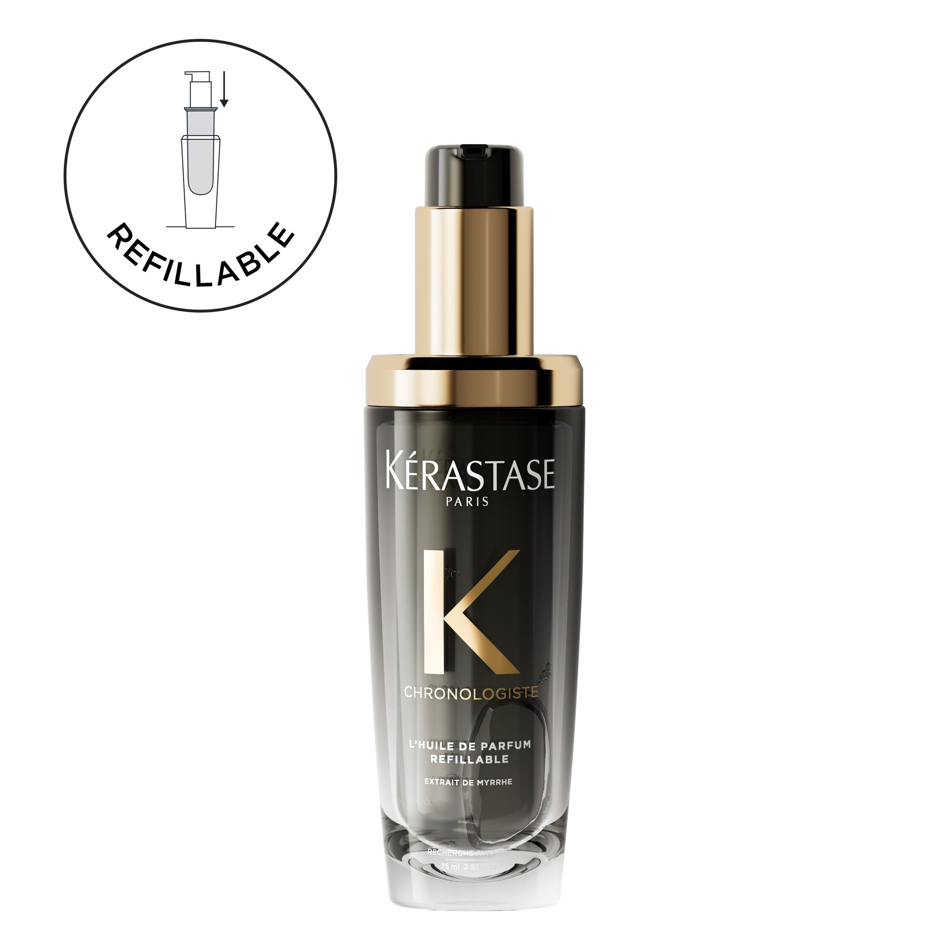 ㉗Kérastase ChronologisteHuilede parfum Chronologiste L'Huile de Parfum Refillable Hair Oil | Kerastase